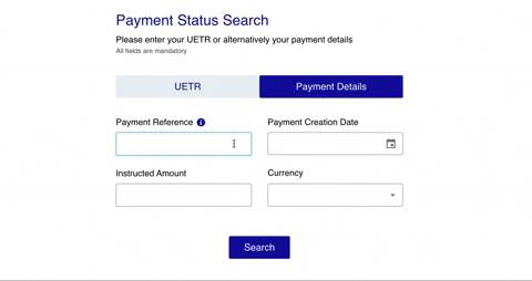 Payment details search demo